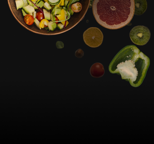 Background with fresh vegetables and healthy food